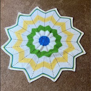 Crochet Star Afghan Blanket, New